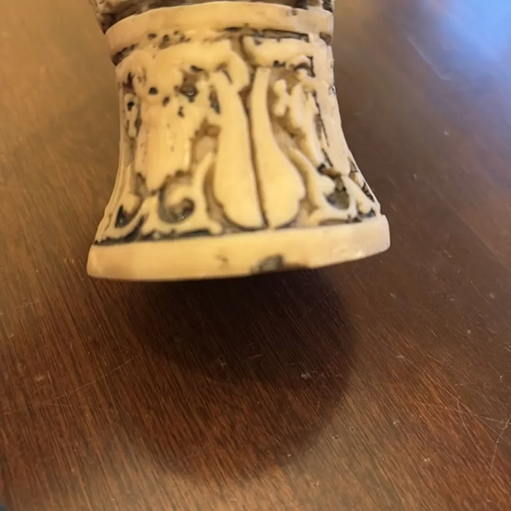 Carved candle holder
